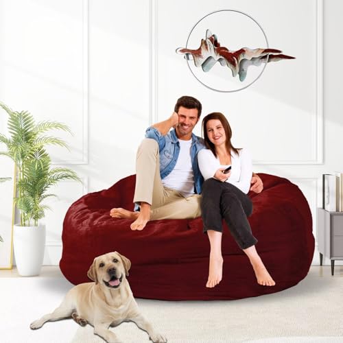 Bean Bag Chair for Adults 3FT, Soft Removable Cover, Light Gray X3039