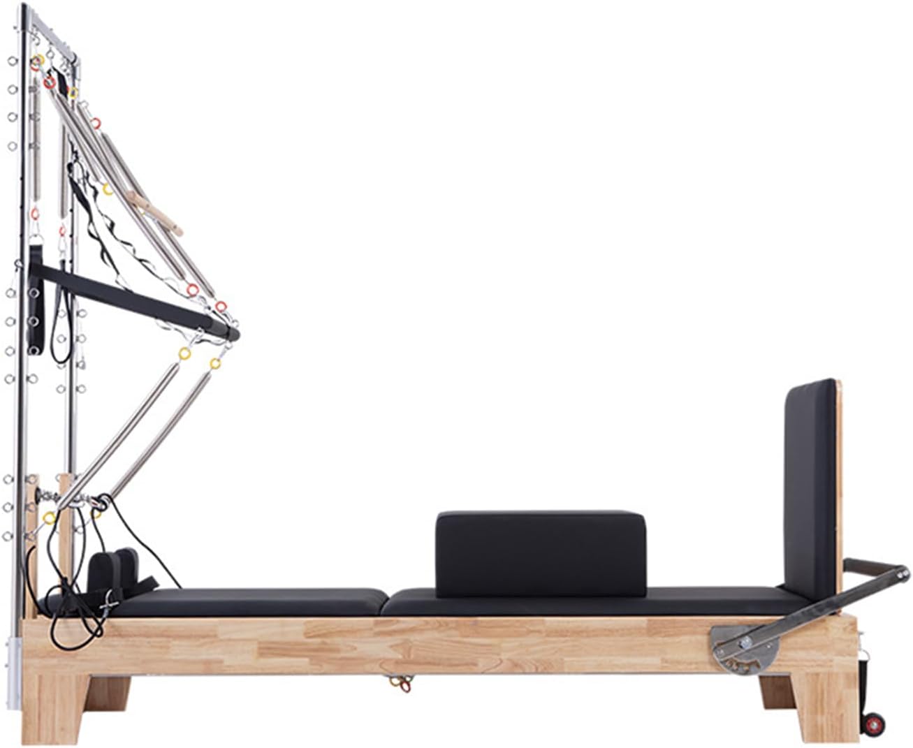 Pilates Reformer with Tower for Home and Studio, Pilates Machine Equipment for Home and Workouts, Improve Core Strength for Beginner, black
