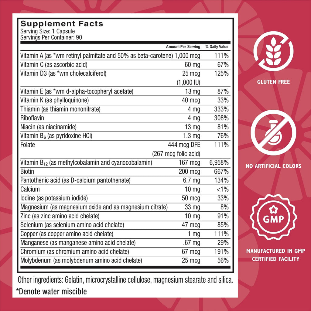Bariatric Multivitamin without Iron Capsules, 90 Count X4742