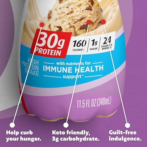 Café Latte Protein Shake, 30g Protein, 1g Sugar, 11.5 fl oz, 12 Pack W5537