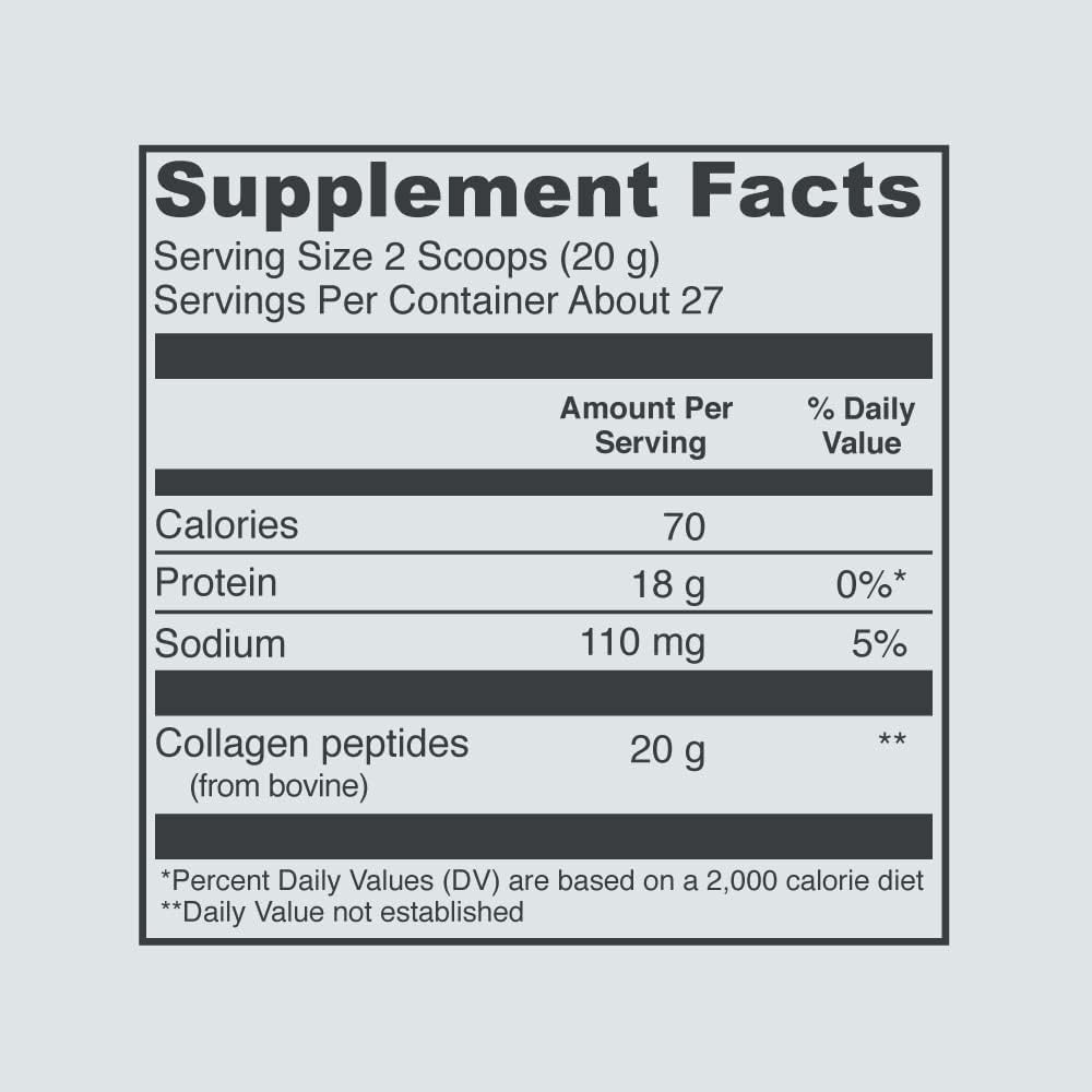 Collagen Peptides, Unflavored, 20 Ounce P86586