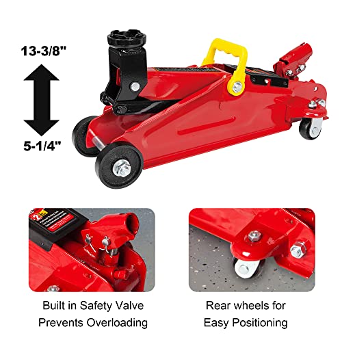 Hydraulic Trolley Floor Jack with Storage Case, 1.5 Ton Capacity G957043