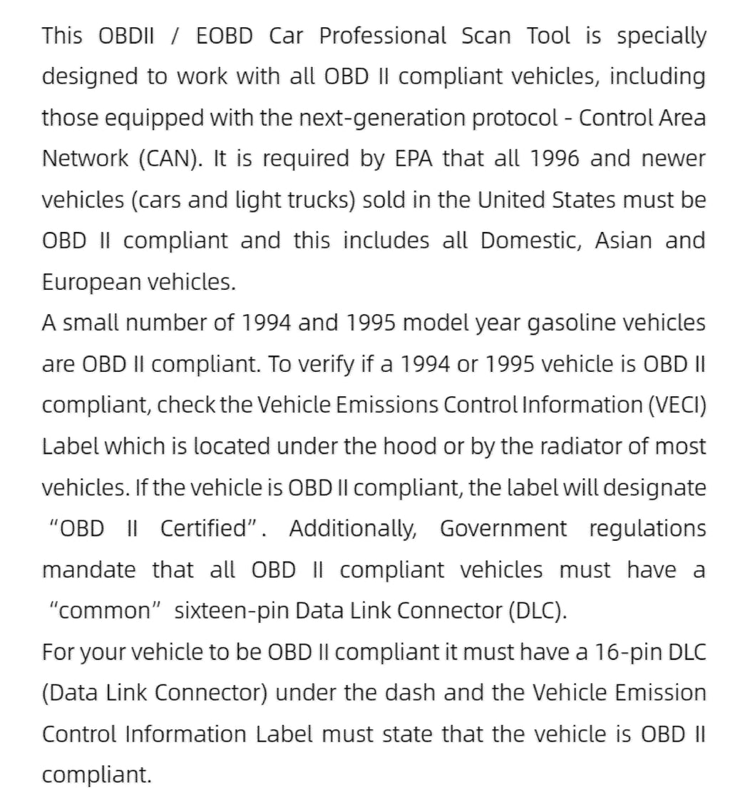 OBD2 Scanner Code Reader Car Diagnostic Tool M7282