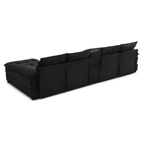 Modular Sectional Sofa with Ottoman, U-Shaped Lounge Couch H930
