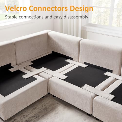 Modular Sectional Sofa with Ottoman for Small Apartments G42700