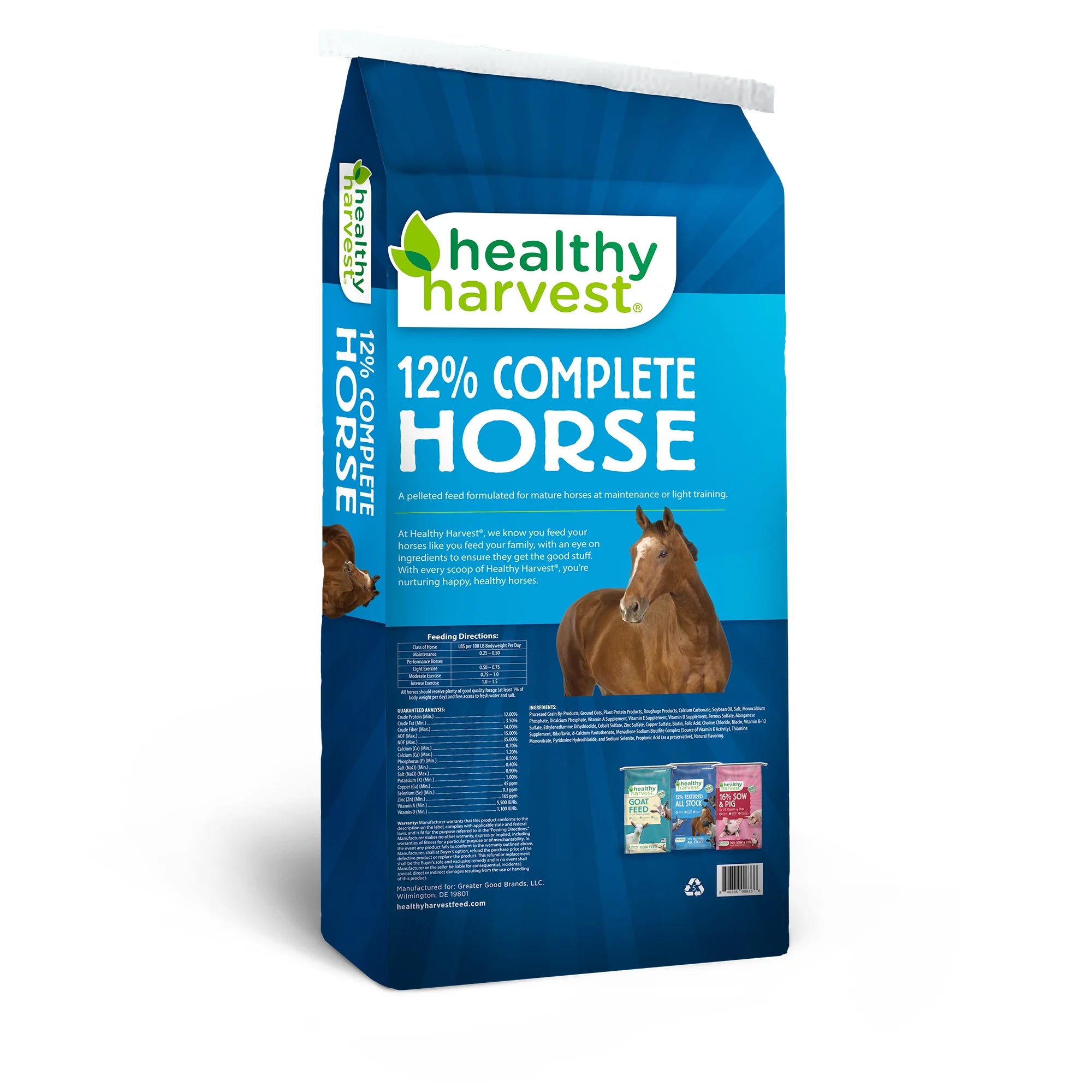 Complete Horse Feed Pellets for Mature Horses, 40 lb B540556