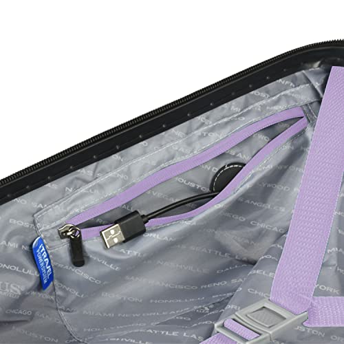 Polycarbonate Hardside Travel Suitcase with 8 Spinner Wheels, 2-Piece Set U845856