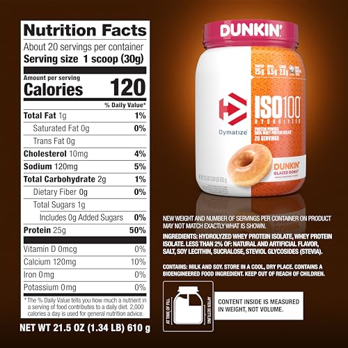 Whey Protein Powder Isolate, Cookies & Cream, 25g Protein I356