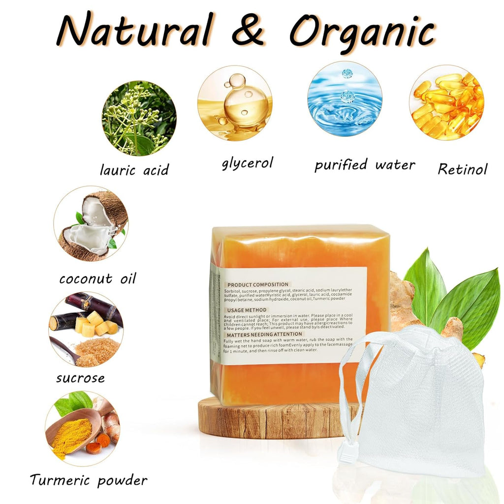 Turmeric Soap Bar for Face and Body with Vitamin C and E Q17342