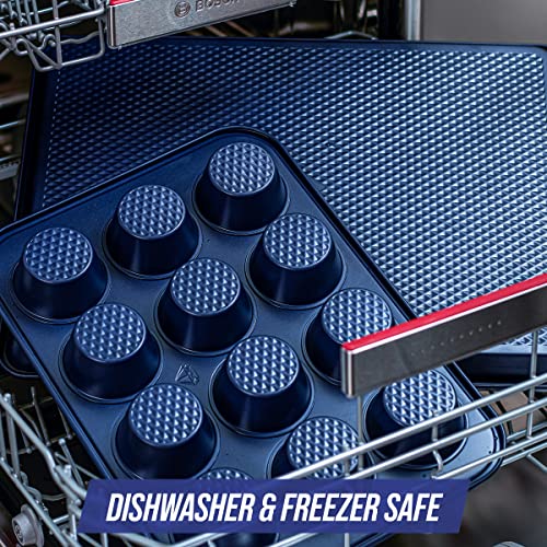 Half and Quarter Cookie Sheet Baking Pan Set, Nonstick, Dishwasher Safe I7738