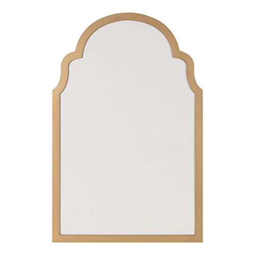 Framed Arch Fabric Pinboard, 24 x 36, Gold, Modern Bulletin Board for Wall L20169