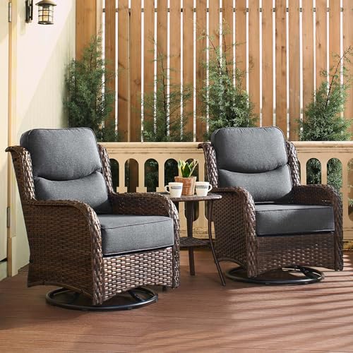 Outdoor Wicker Conversation Set with Cushions, 7 Pieces P4930
