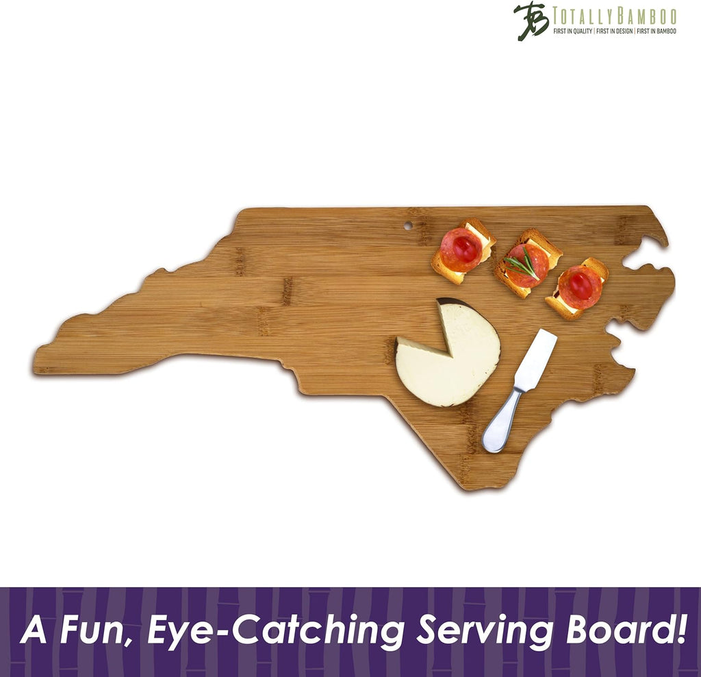 North Carolina State Shaped Bamboo Serving and Cutting Board X18954