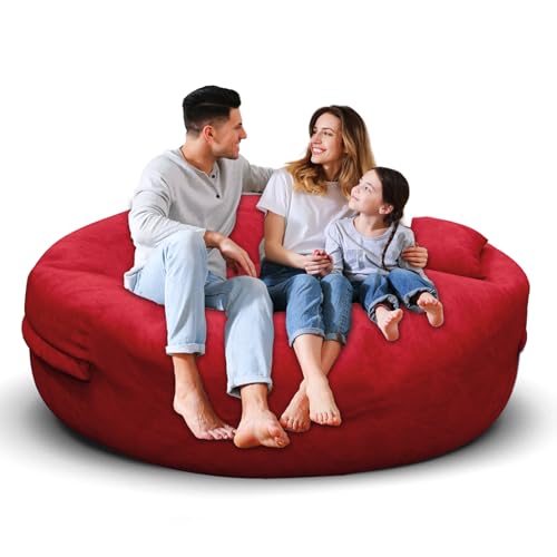 Bean Bag Chair for Adults 3FT, Soft Removable Cover, Light Gray X3039