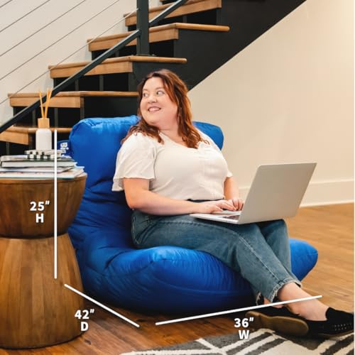 Dorm Bean Bag Chair with Drink Holder and Pocket, 3 feet R2503