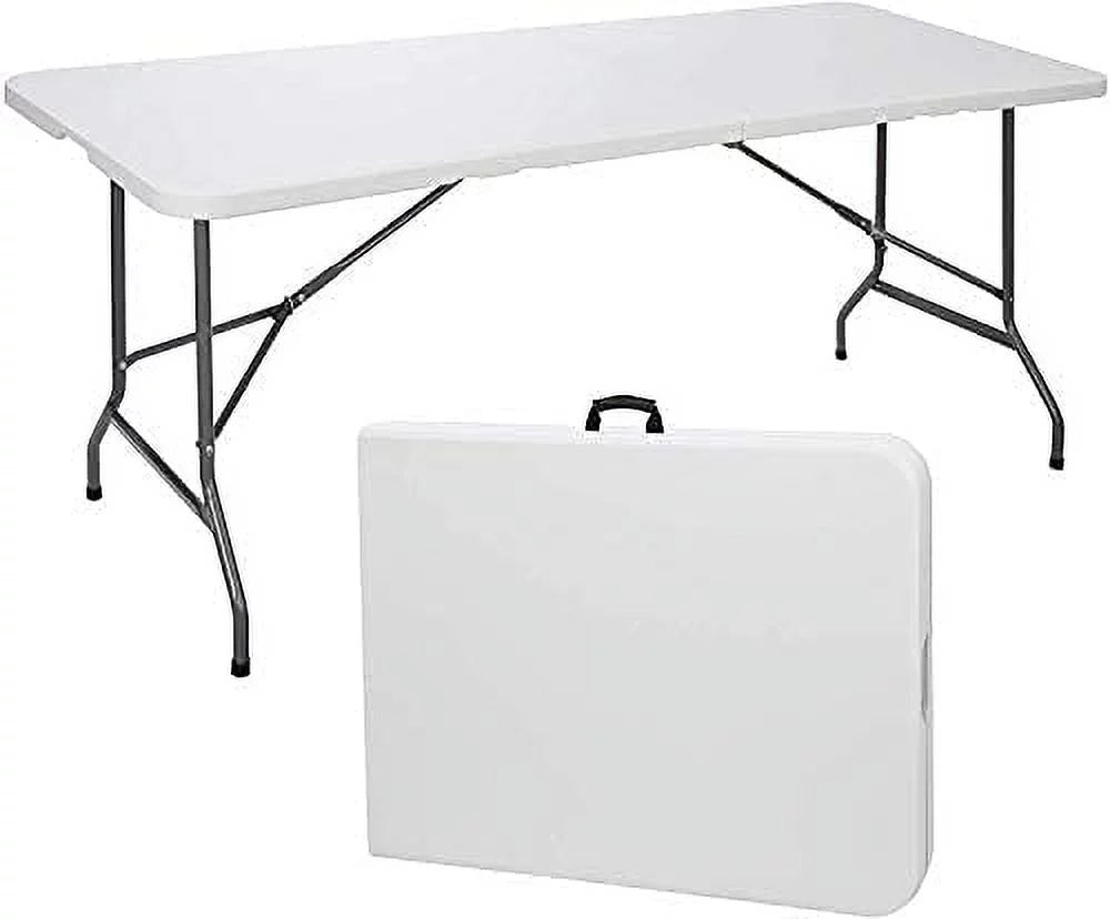 6ft Bi-Fold Folding Table Portable Plastic Indoor Outdoor Picnic Party Dining Camp Table U445