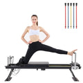 Pilates Reformer Machine Home Indoor Workout Machine，Foldable Pilates Reformer Equipment for Home Gym Cardio Fitness -Up to 250 lbs Weight Capacity-Personal Indoor Sport Apparatus-Birthday Gift