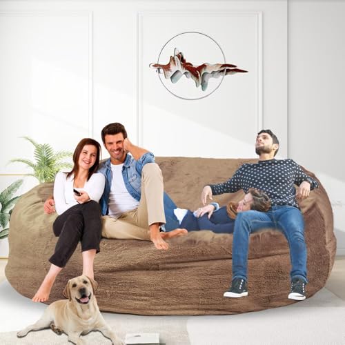 Bean Bag Chair for Adults 3FT, Soft Removable Cover, Light Gray X3039
