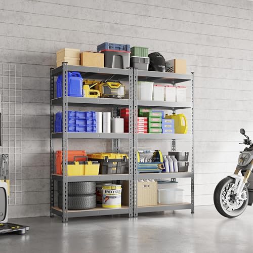 5-Tier Adjustable Metal Shelving Unit for Garage, Pantry, and Warehouse M7734