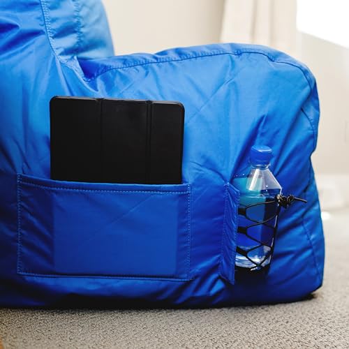 Dorm Bean Bag Chair with Drink Holder and Pocket, 3 feet R2503