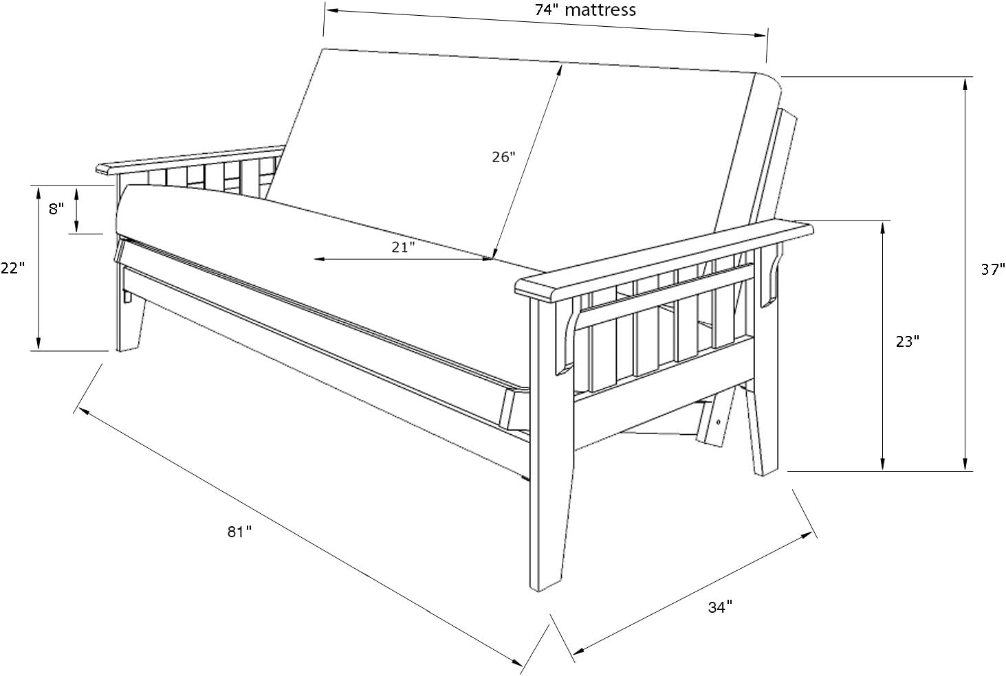 Full Size Futon Set V516