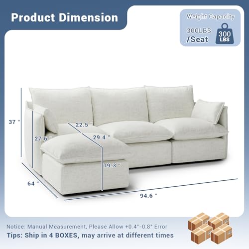 Modular Sectional Sofa, Waterproof Down Filled, Dark Gray C7587