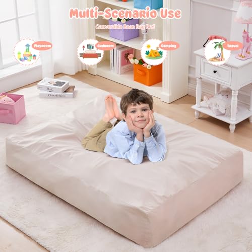 Giant Bean Bag Chair Convertible Bed with Microfiber Cover X2136