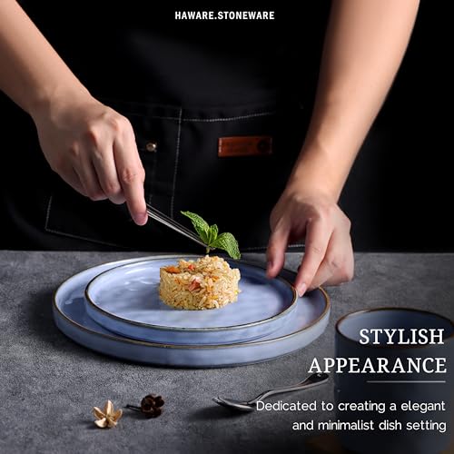 16-Piece Stoneware Dinnerware Set for 4, Chip Resistant, Microwave and Dishwasher Safe M5383
