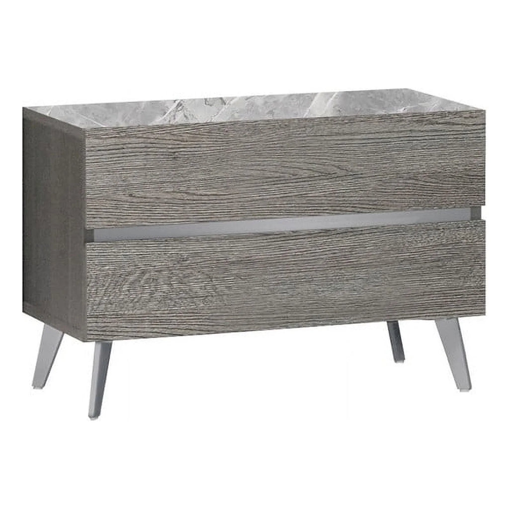 King Size 3-Piece Bedroom Set in Light Grey Oak Veneer B973