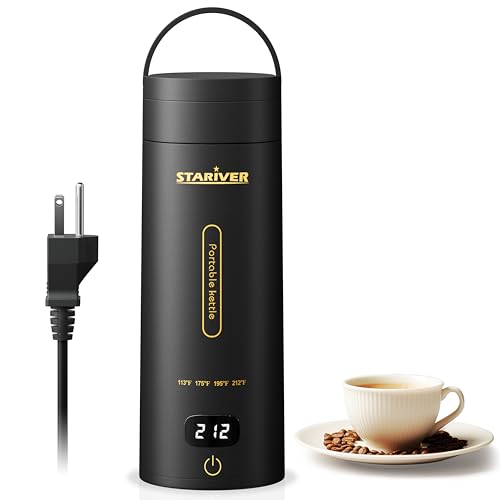 Portable Electric Kettle, Mini Hot Water Boiler with 4 Temperature Keep-Warm Q740943