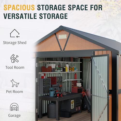 Metal Storage Shed 5x3 ft with Lockable Door for Garden and Backyard B82351