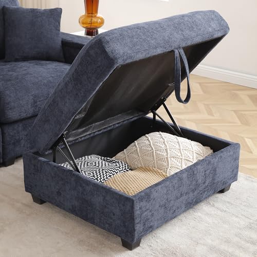 Modular Sectional Sofa with Ottoman, U-Shaped Lounge Couch H930