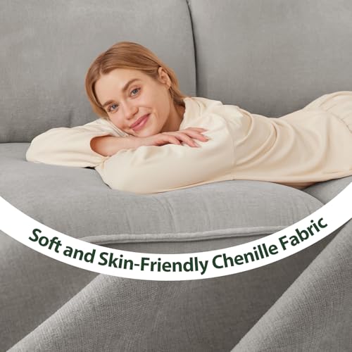 L Shaped Sectional Sofa Chenille Fabric for Living Room N6790