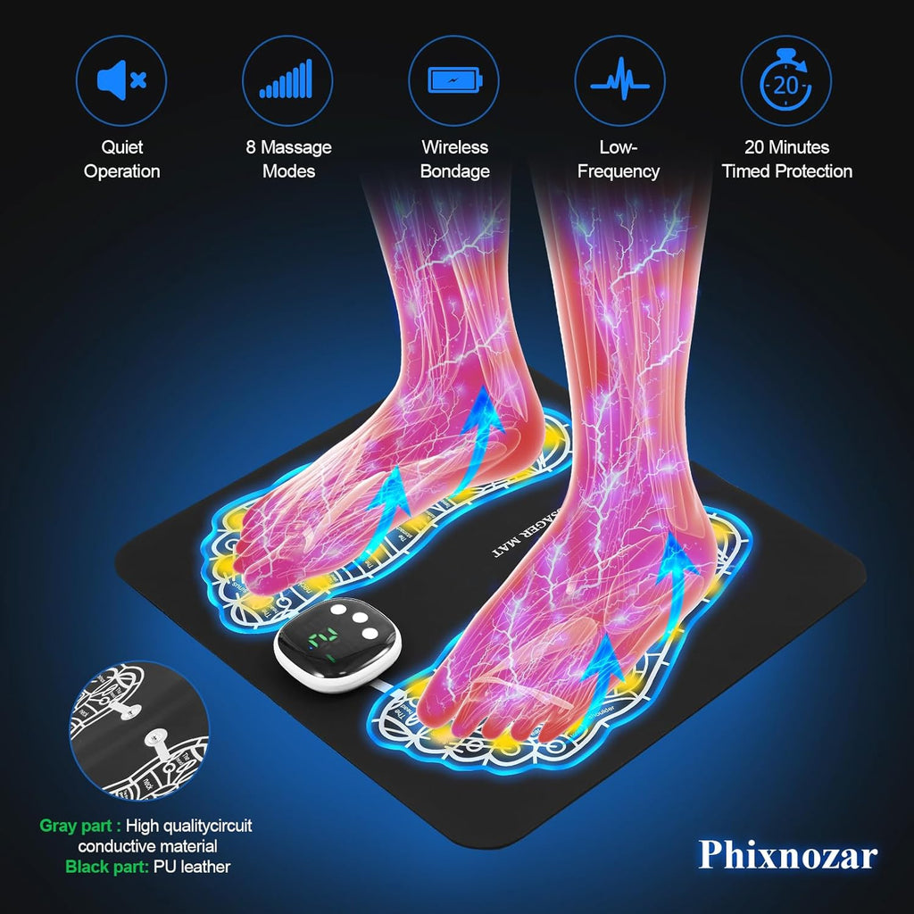 Foot Massager Mat with 15 Modes, Muscle Relaxation I780