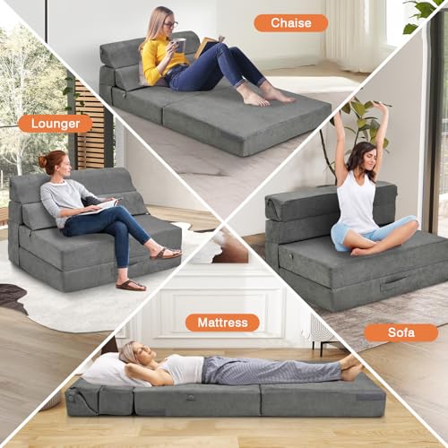 Folding Sofa Bed Convertible Sleeper Chair with Back Support I89003