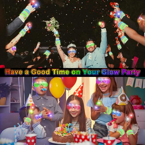 84PCS LED Glowing Party Glasses for Kids Adults K691