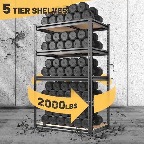 Storage Shelves 6 Tier Heavy Duty Metal Shelving Adjustable L7515