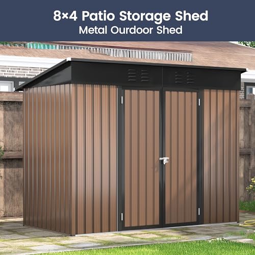 Outdoor Storage Shed 6 x 6 FT Resin Garden Shed with Lockable Door U891