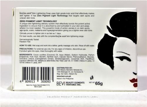 Kojic Acid Skin and Body Soap Bar with Coconut and Tea Tree Oil, 135g U943