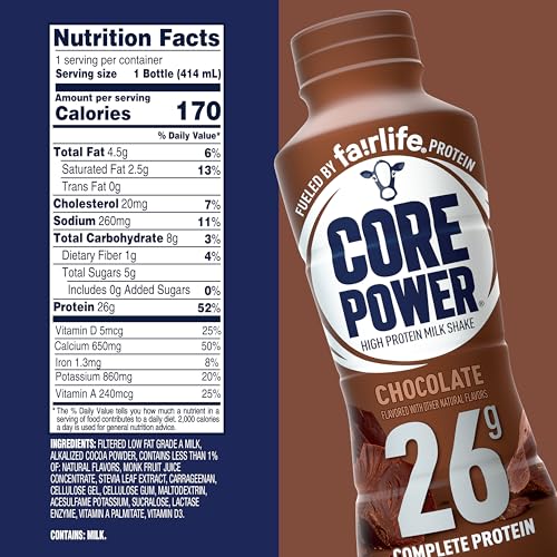 Chocolate Protein Shake, 26g, 14oz, 12 Pack F118997