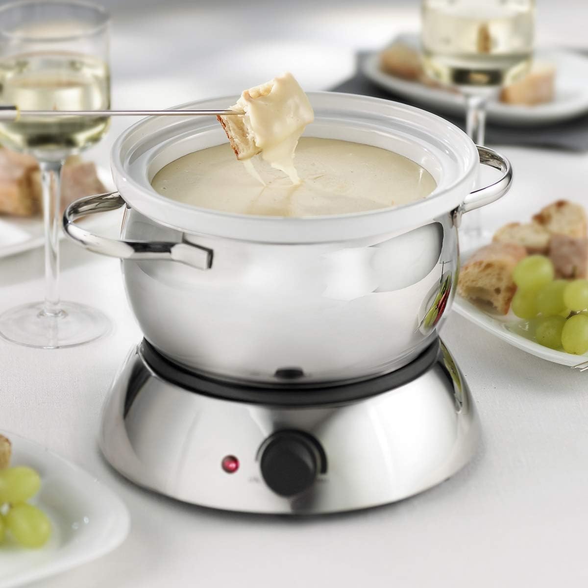3-in-1 Electric Fondue Set, 81 Ounce, Silver W15391