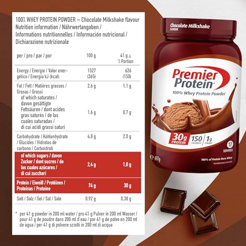 Vanilla Milkshake Protein Powder, 30g Protein, 1g Sugar, 17 Servings W26910