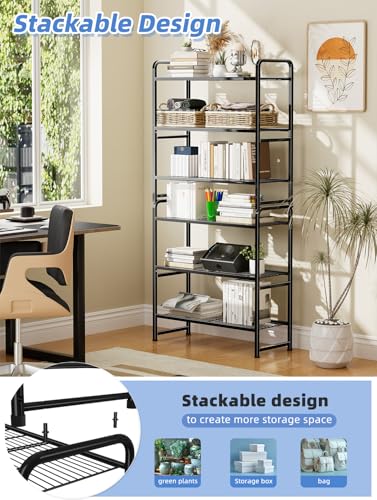 Heavy Duty Metal Wire Shelving Unit, 3 Tier, Stackable Storage Rack C875