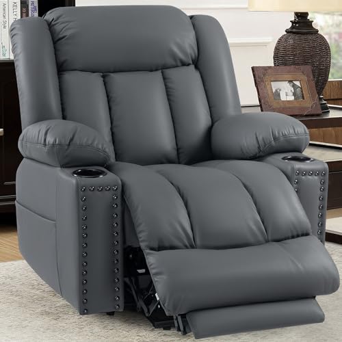 Power Lift Recliner Chair for Elderly with Heat and Massage, Adjustable Positions, Dark Brown P618617