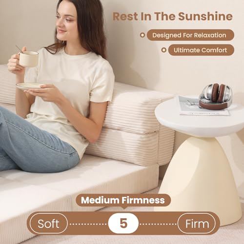 Folding Sofa Bed, Convertible Sleeper Chair with Pillow, Grey P767597