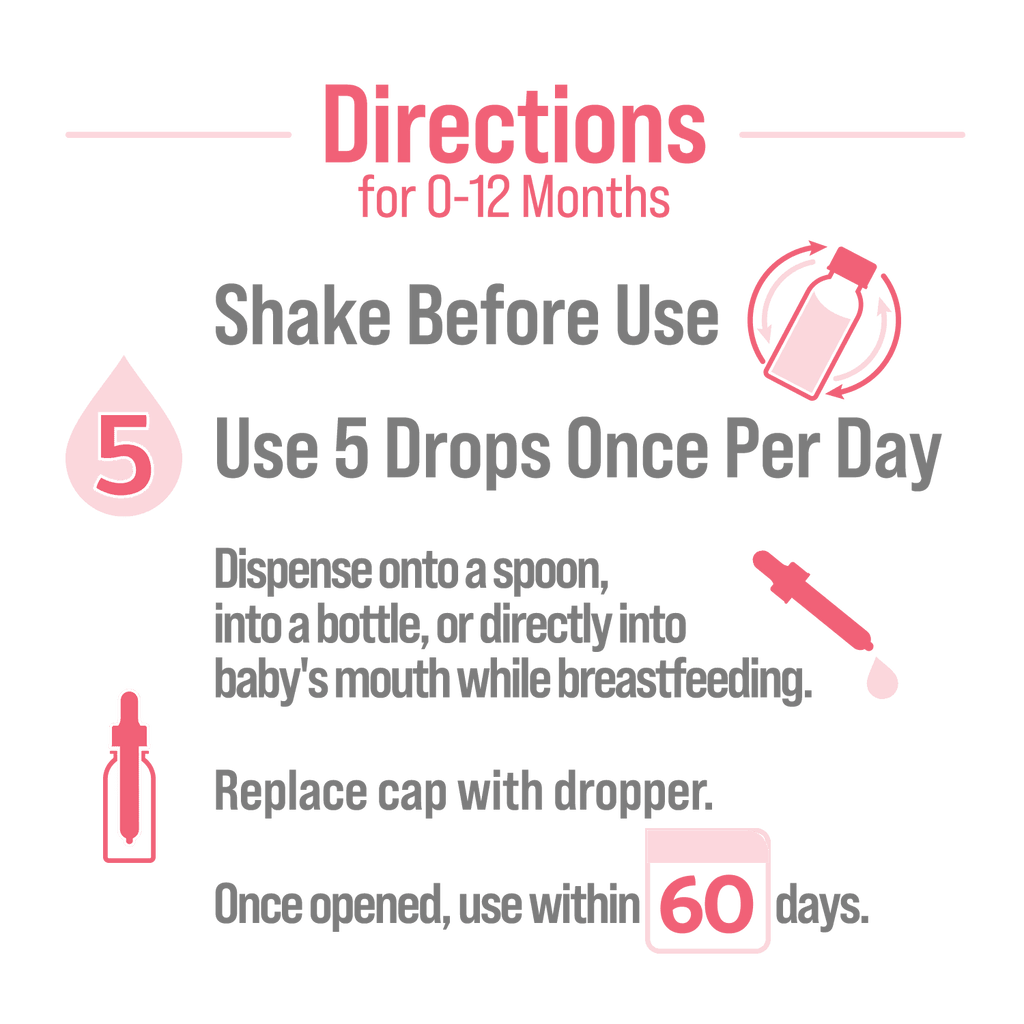 Probiotic and Chamomile Drops for Babies 0-12 Months B720
