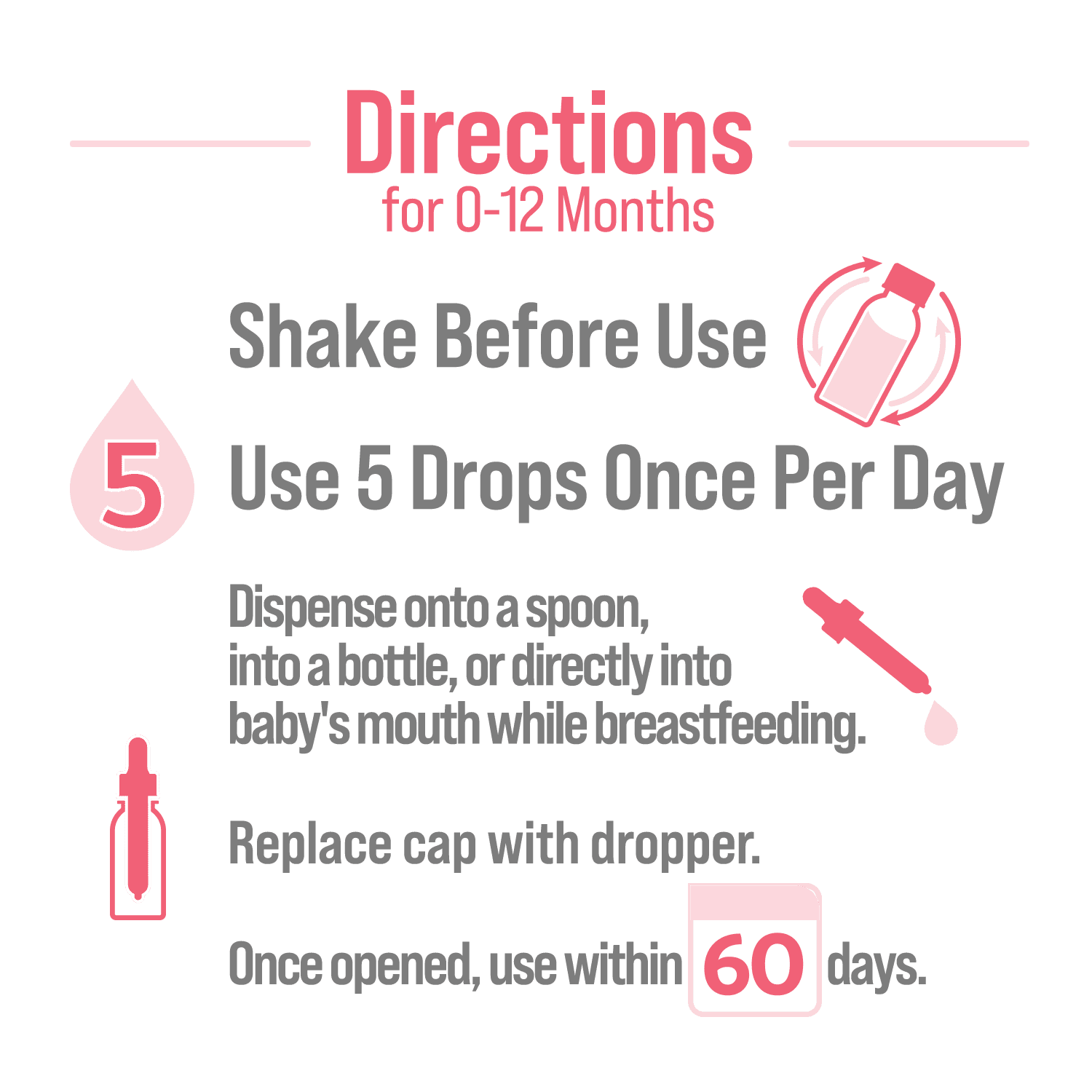 Probiotic and Chamomile Drops for Babies 0-12 Months B720