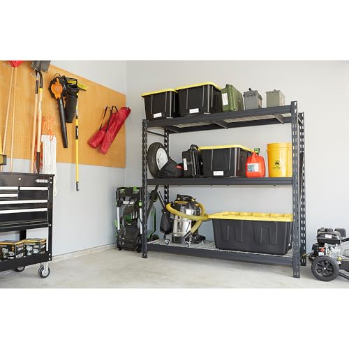 4-Tier Industrial Steel Shelving Unit, 8000-Pound Capacity, Garage Storage Rack O7523