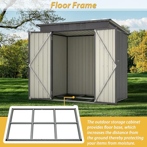 Outdoor Storage Shed, Heavy-Duty All-Weather Tool Shed with Lockable Doors C3585