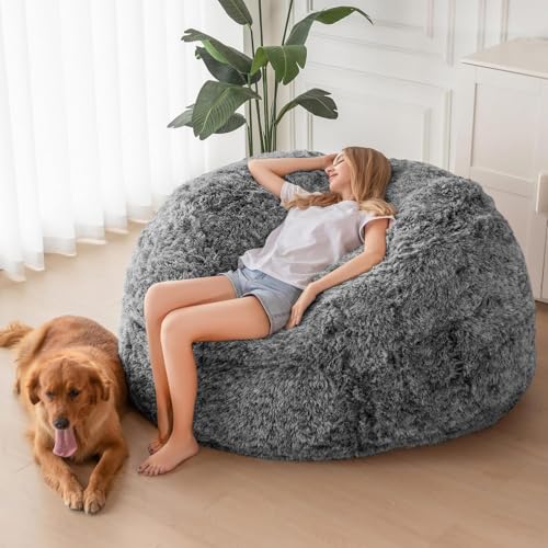 Giant Bean Bag Chair Bed for Adults, Convertible Floor Sofa Mattress R473823